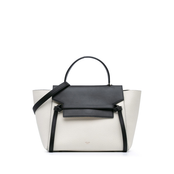 Pre-Loved Celine Mini Bicolor Leather Belt Satchel - Picture 1 of 11